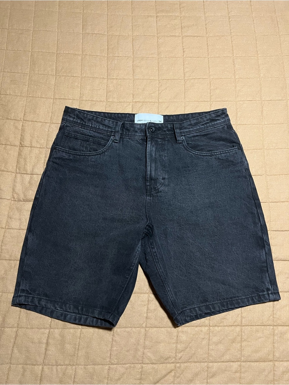 Paper Denim & Cloth Charcoal Black Denim Shorts